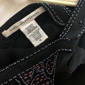 Diane Von Furstenberg - Black Beaded Dress